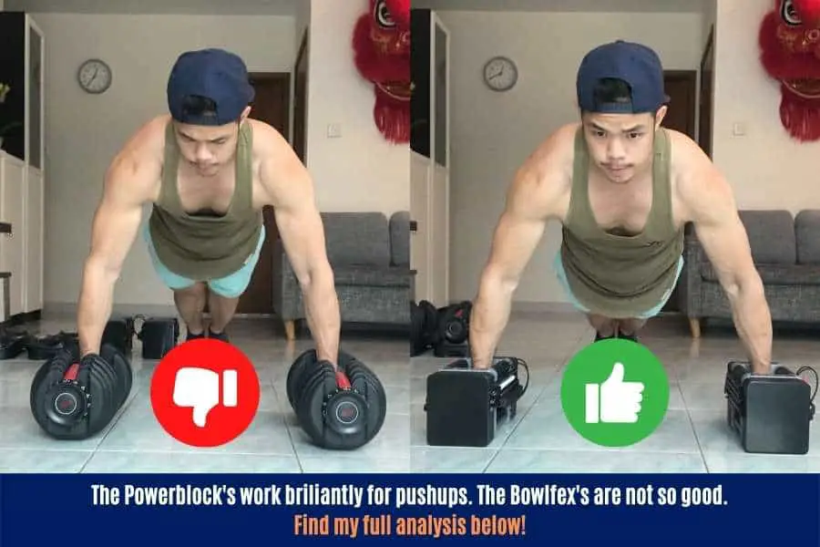 I tested the Bowflex and Powerblock Elite adjustable dumbbells to see how they perform with pushups