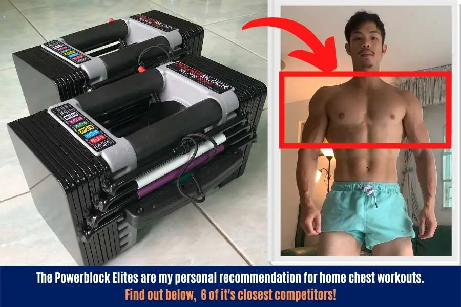 I think the Powerblock Elites are the best dumbbell for pec training because they helped me build a full chest