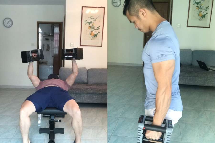 How I use my Powerblock dumbbell chest and arm workouts.