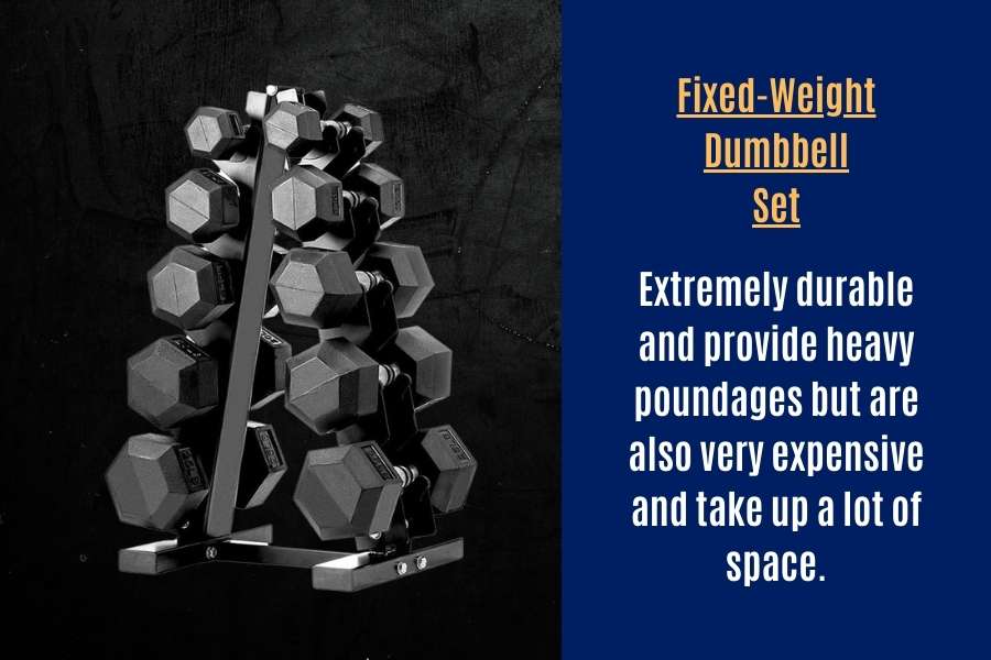 Benefits and drawbacks of fixed hex dumbbell sets.