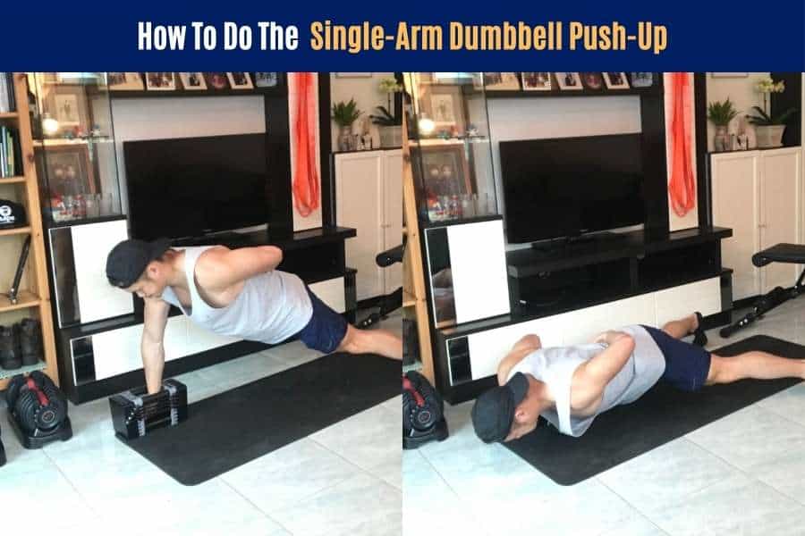 How to do the one-arm dumbbell push-up which is good for building chest, arm, and shoulder strength and size.