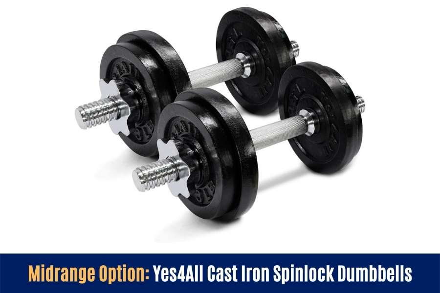 Yes4all is a good midrange adjustable dumbbell with very reasonable costs.