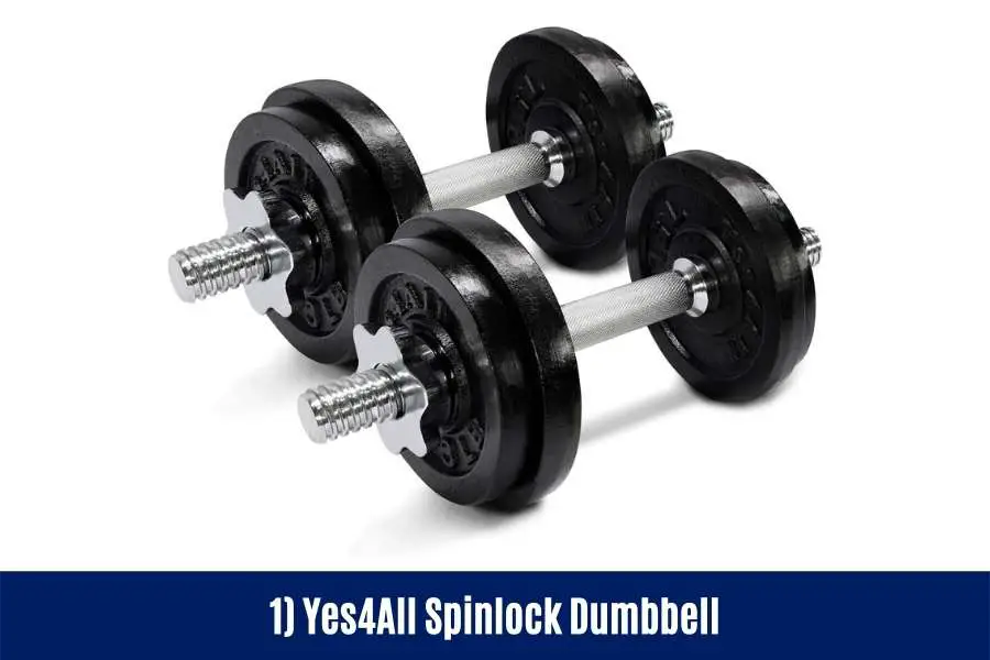 Yes4all spinlock dumbbells are a goo dumbbell for women to tone the chest muscles.
