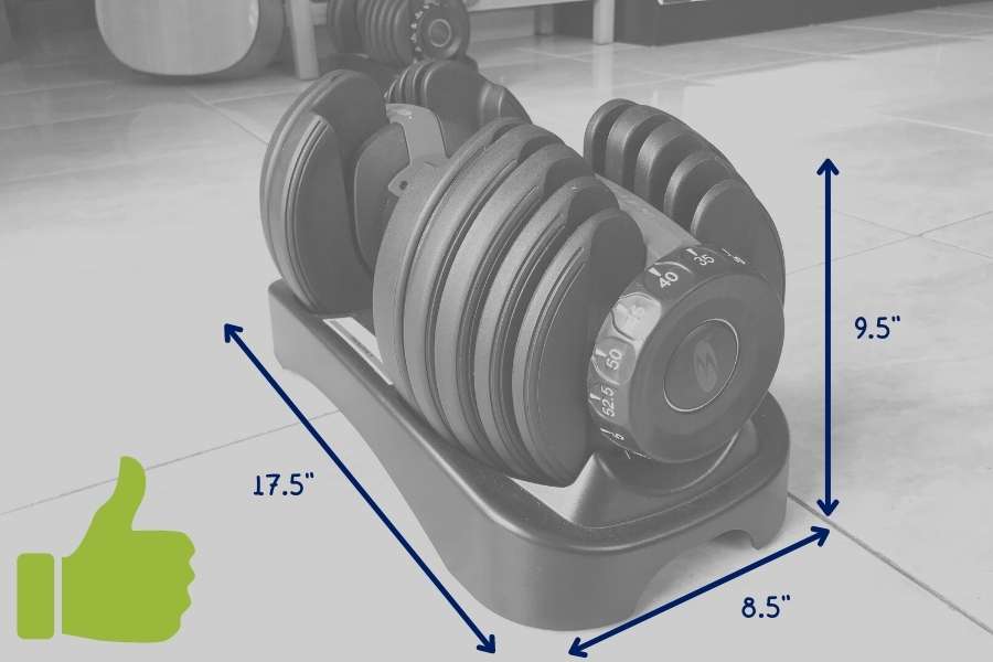 Bowflex 552 dimensions.