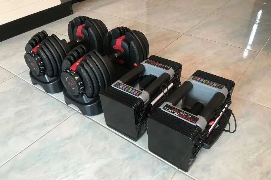 Powerblock Elite vs Bowflex 552 comparison.