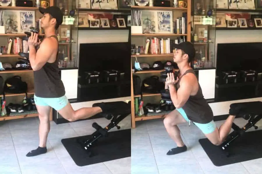 How to use Bowflex SelectTech 552 dumbbells to do the Bulgarian split squat in a workout.
