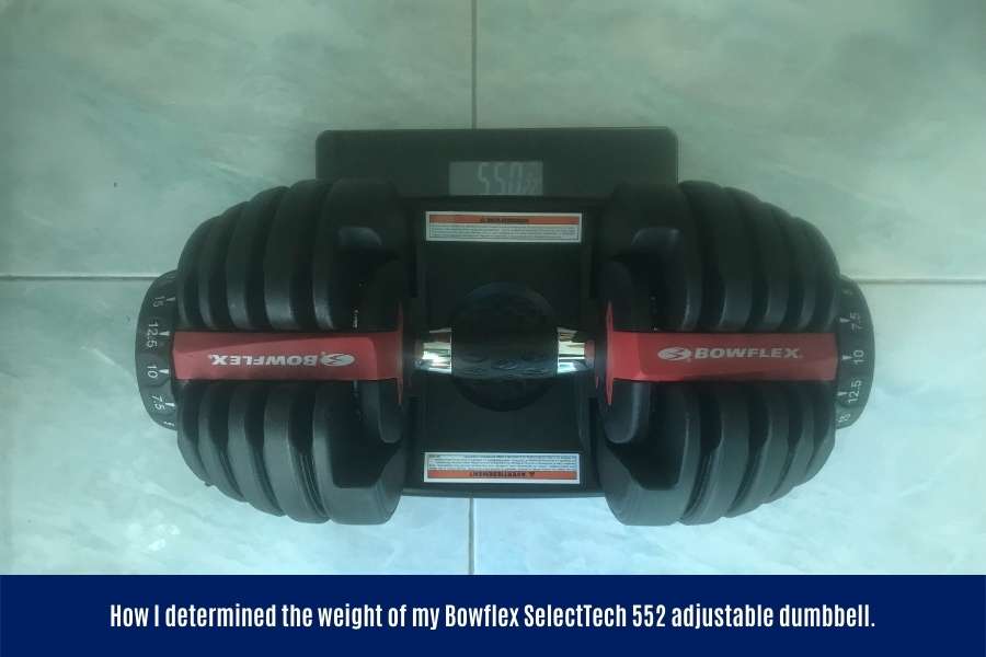I tested my Bowflex SelectTech 552 dumbbell using bodyweight scales.