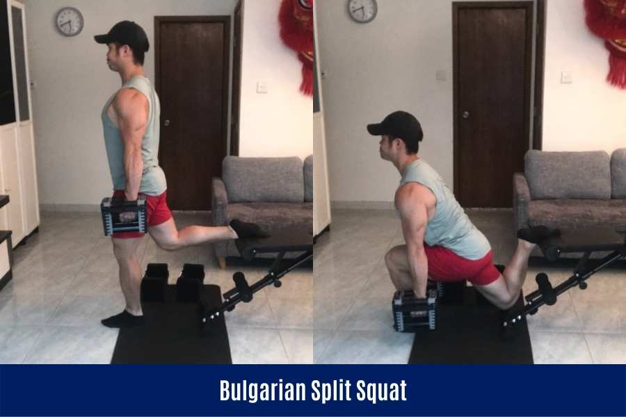 How to perform the Bulgarian split squat using PowerBlocks.