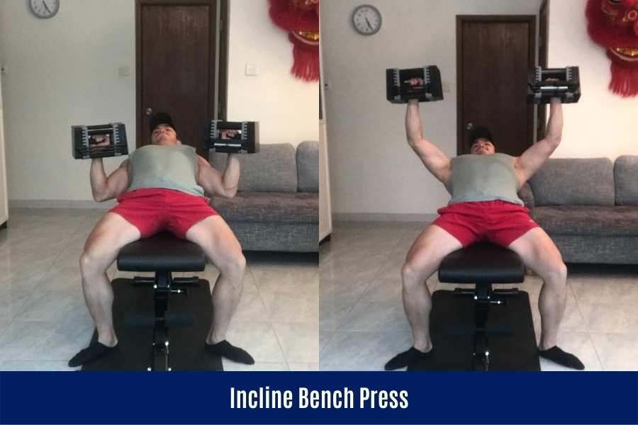 How to incline bench press with the PowerBlocks.