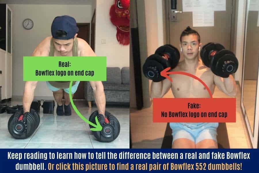 I tested real and fake Bowflex dumbbells to find the difference.
