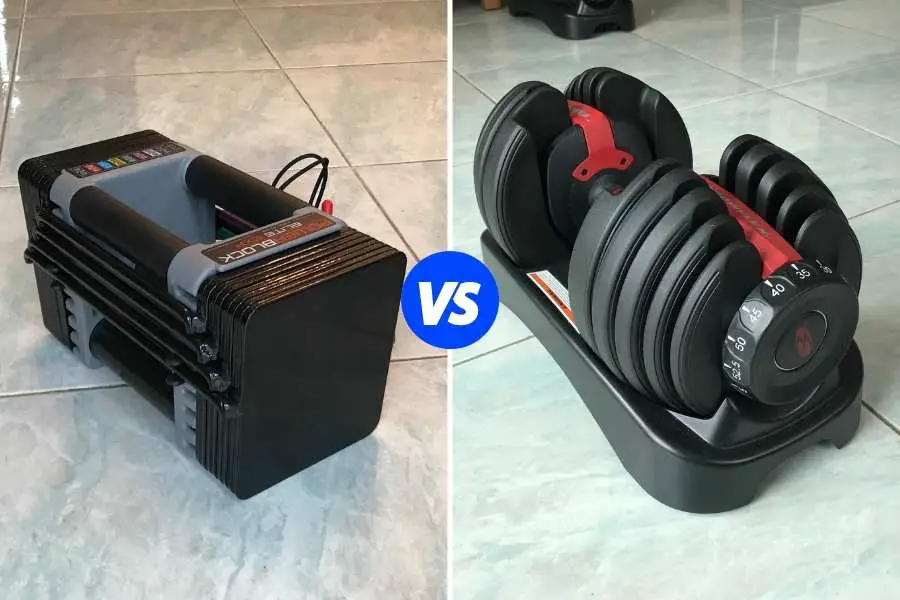 PowerBlock vs Bowflex max weight and increments comparison.