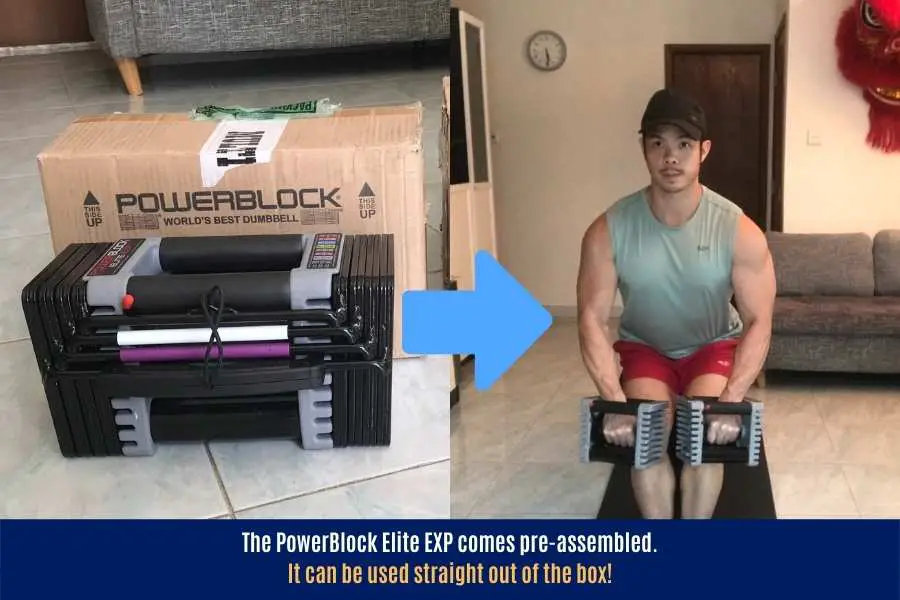 PowerBlock Elites do not require setup and can be used for a workout straight away.