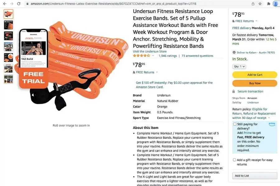 Amazon says Undersun resistance bands can last for years before snapping.
