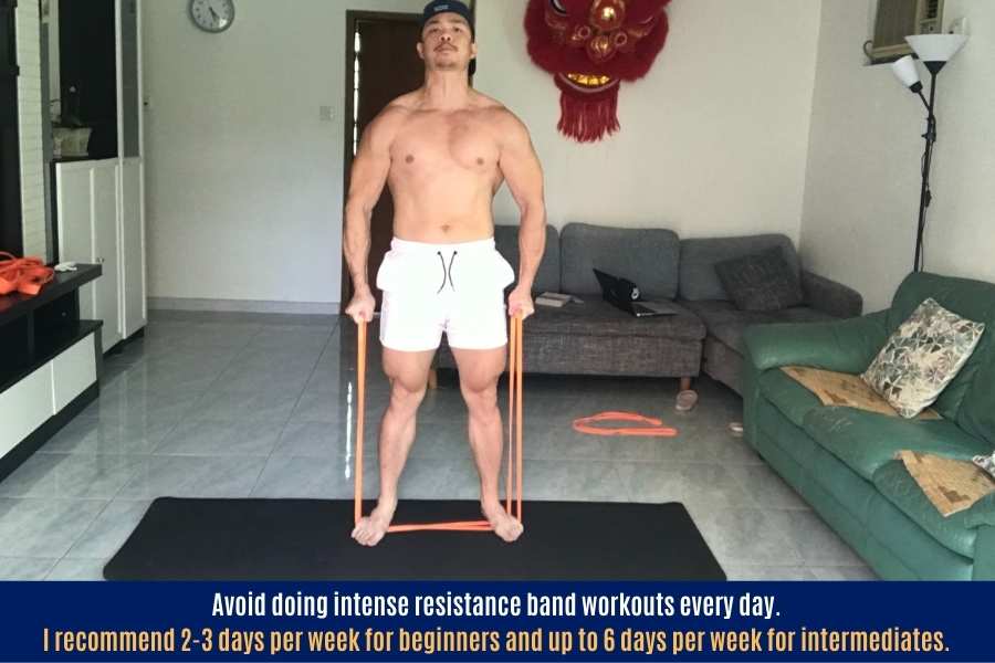 How often I use resistance bands every week.