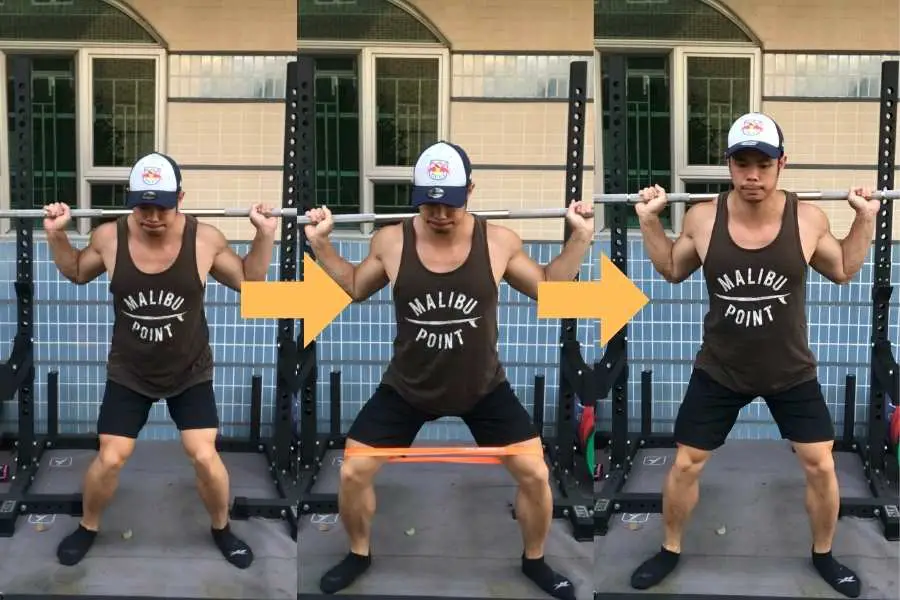 How a resistance band can benefit squats by preventing valgus knees.