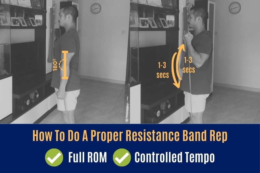 How to do a resistance band rep correctly.