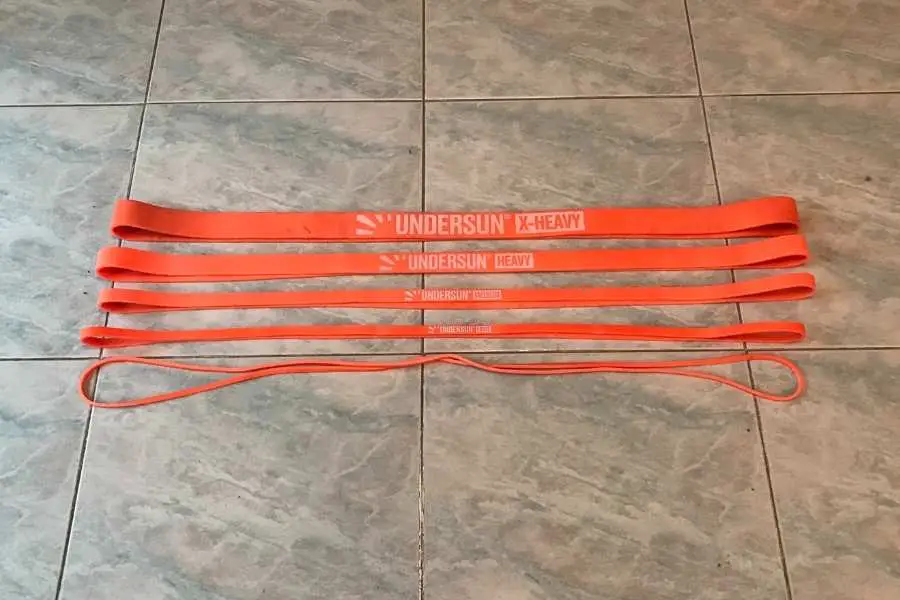 Undersun resistance bands come with different tension levels.