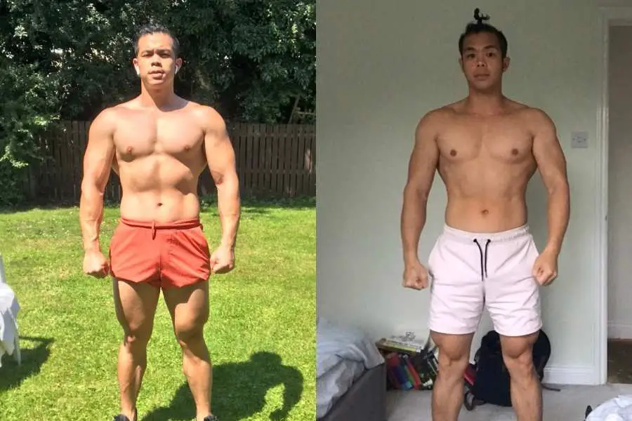 My exercise bands transformation results show I built muscle and lost fat.