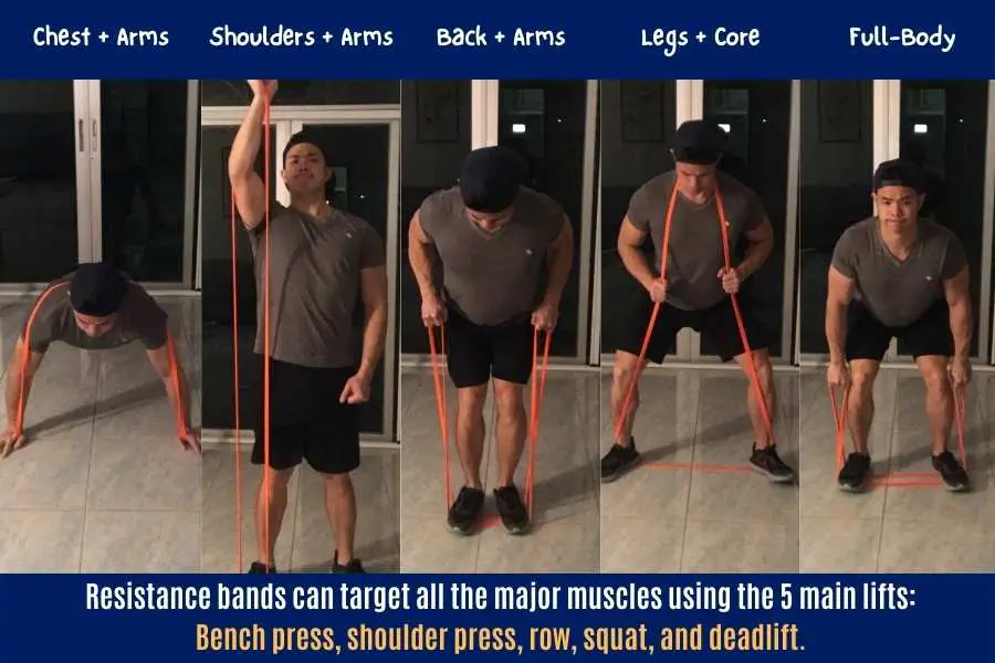 How to use resistance bands to target the full body as a novice.