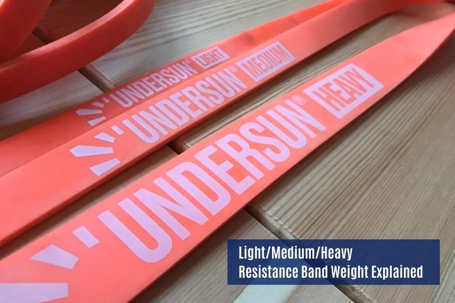 How much weight is a light medium and heavy resistance band