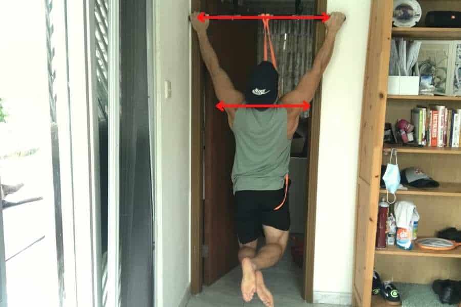 How to do the banded pull-up step 1.