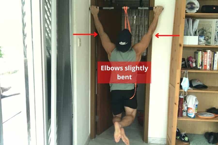 How to do the banded pull-up step 2.