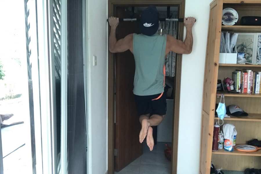 How to do the banded pull-up step 4.