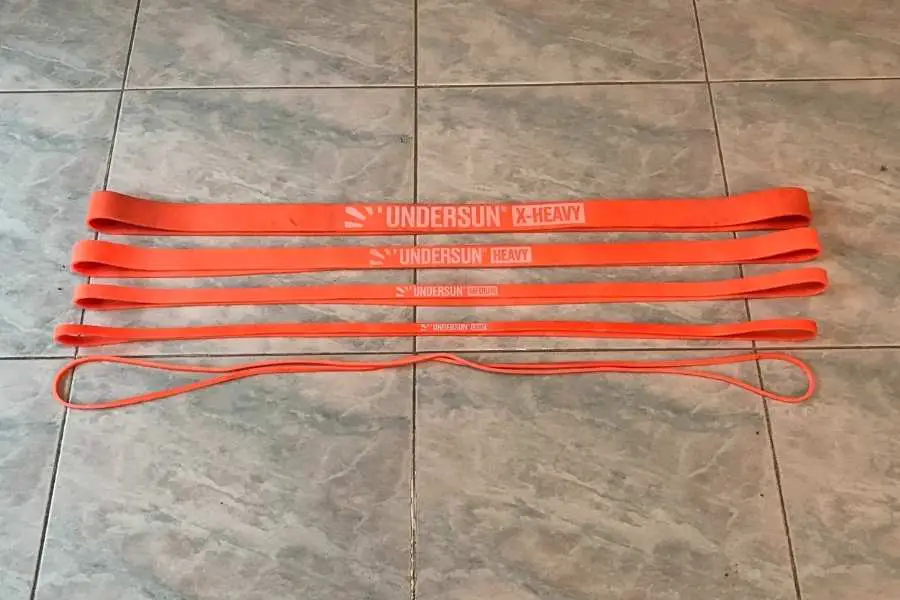 My recommended resistance band set with multiple weights.