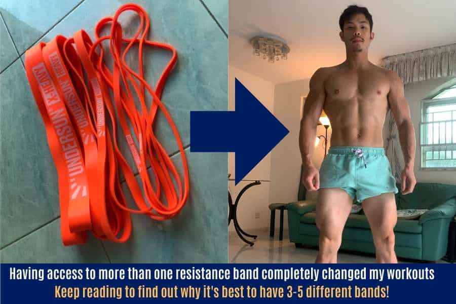 Here's why 3 to 5 resistance bands is the ideal number.