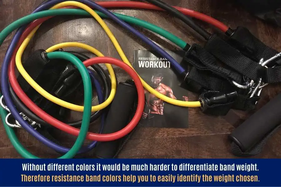 Why resistance bands have different colors.