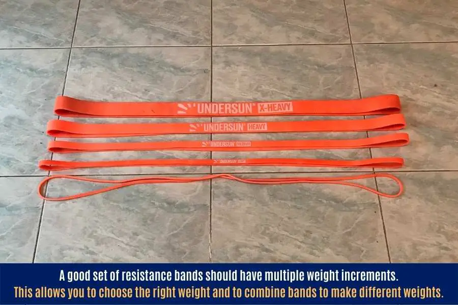 Choose the right band tension to replace weights.