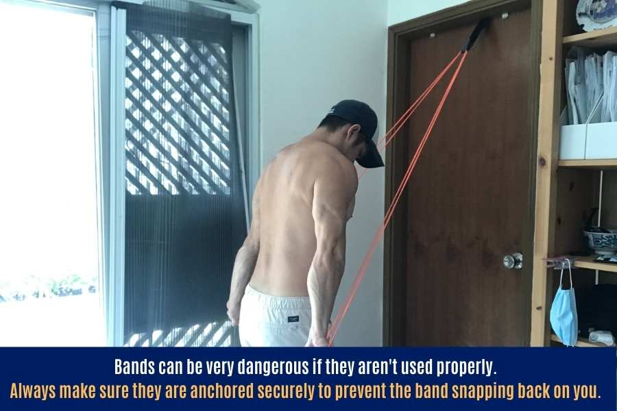 Resistance bands can snap if they are not used properly.