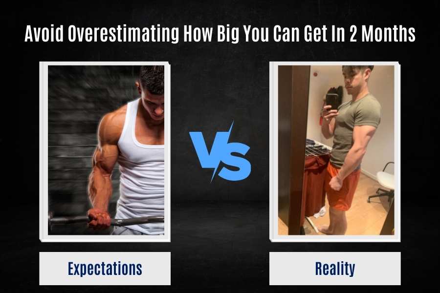 Expectations for a skinny to muscular body transformation.