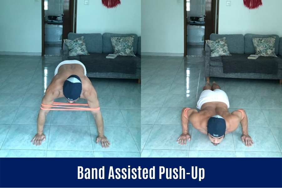 How to do the band assisted push up.