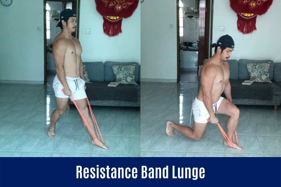 How to do the band lunge.