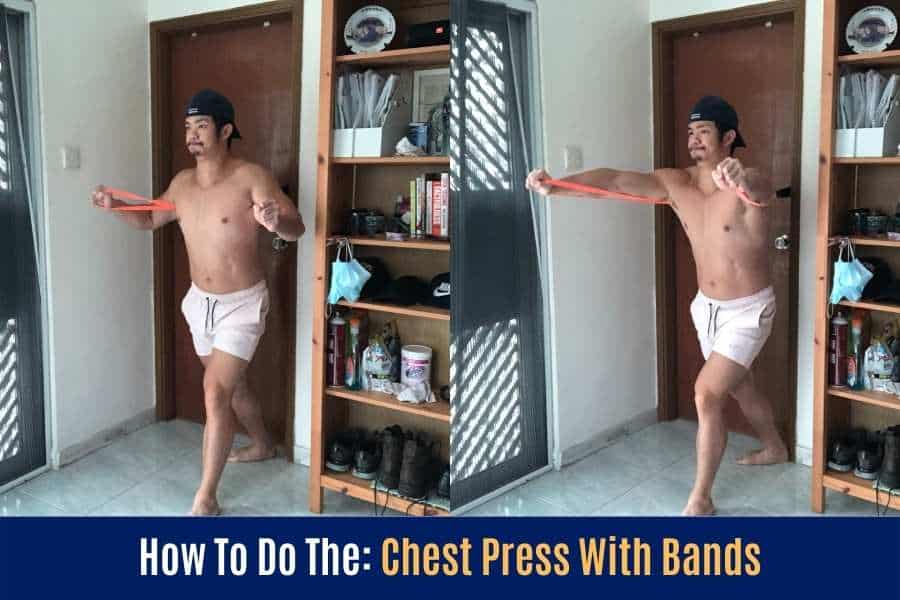 How to chest press in this Undersun band workout.