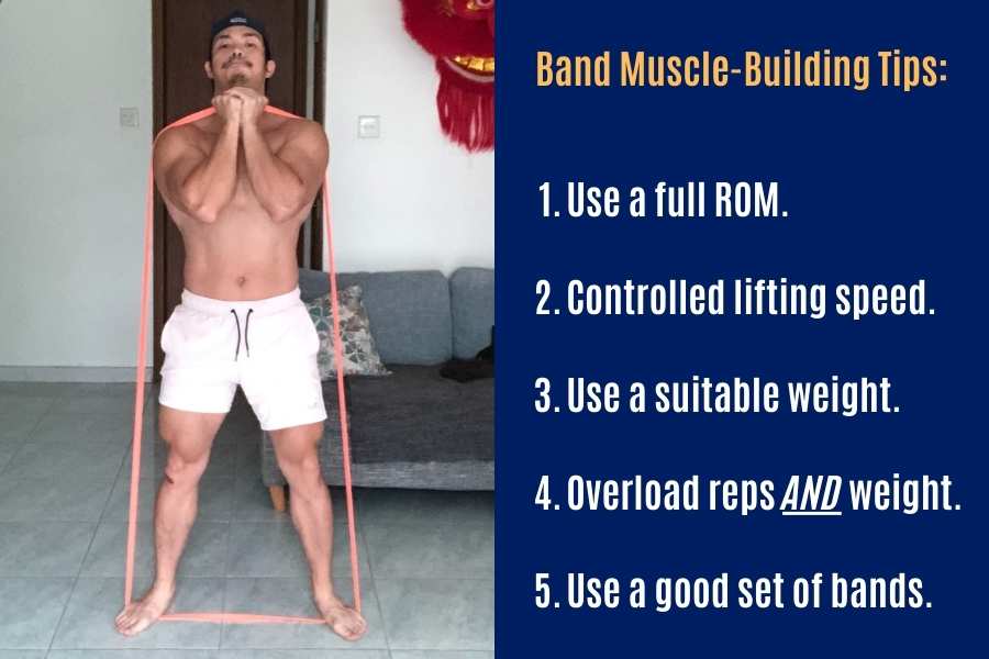 How to use resistance bands instead of weights to build muscle.