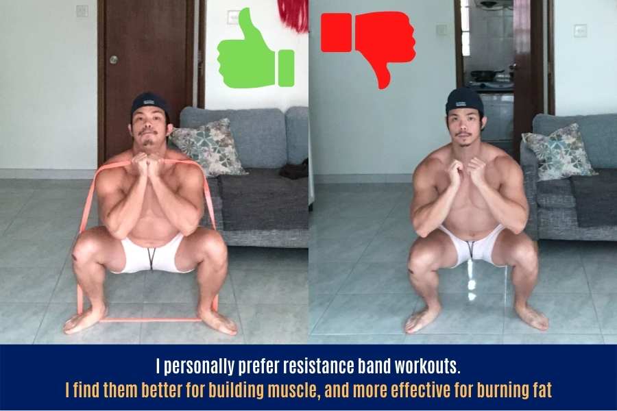 Why I prefer resistance bands over bodyweight exercises.
