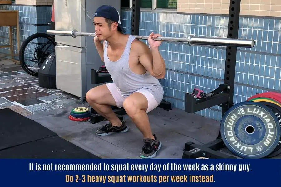 How often to squat per week as as a skinny guy.