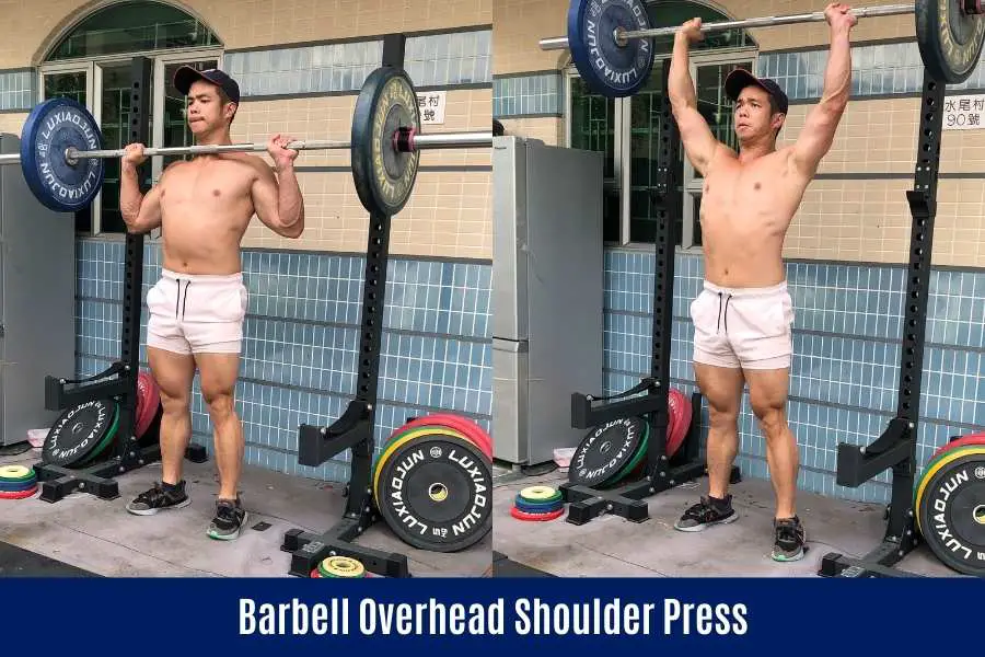 How skinny people can do the barbell overhead shoulder press to build muscular shoulders.