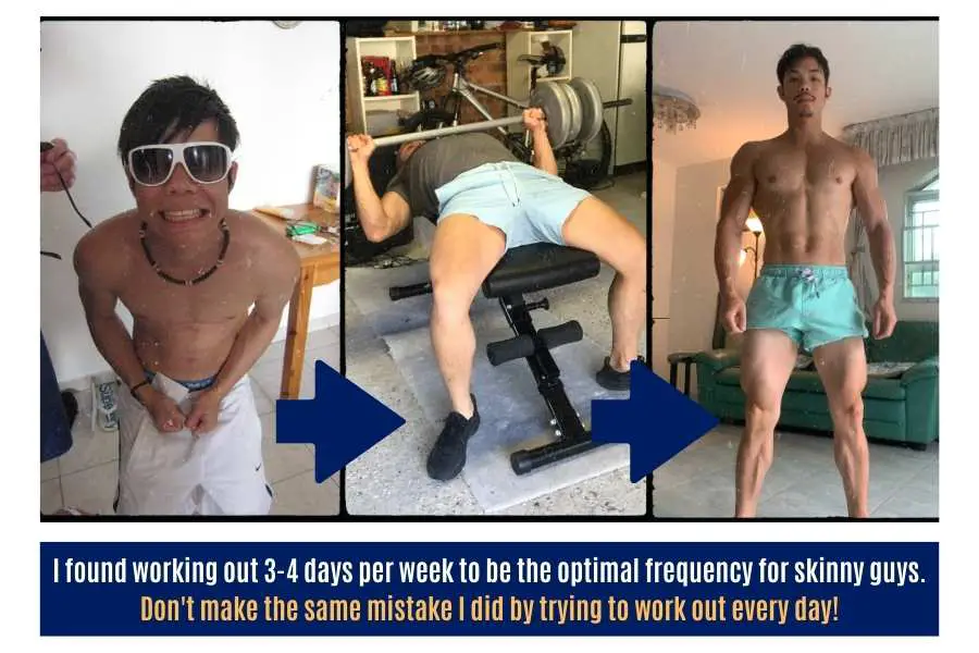 I worked out 3 times a week as a skinny guy and saw muscle growth.