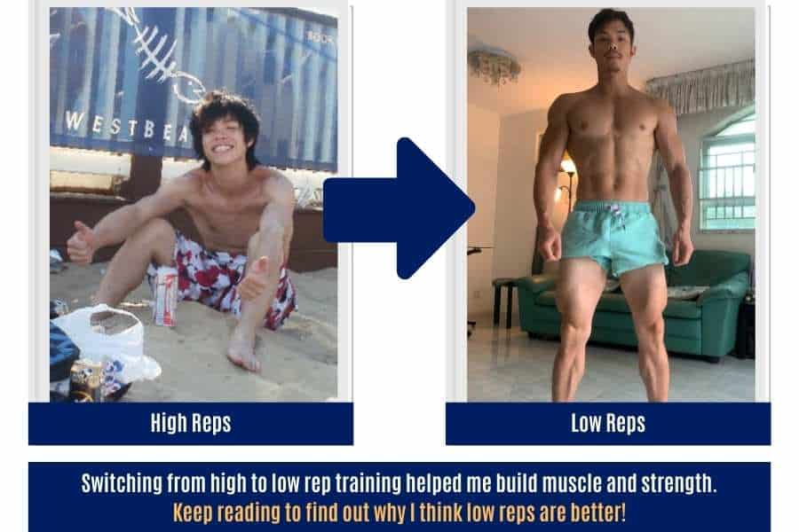 I started to build muscle and strength as a skinny guy when I switched from high reps light weight to low reps heavy weight.
