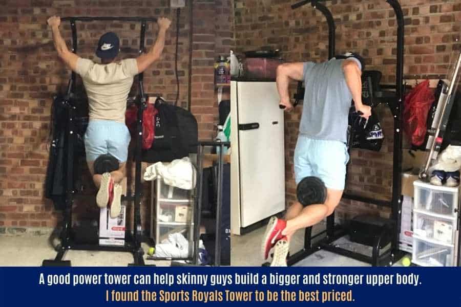 Pull up and dip bar for skinny people to build muscle at home.