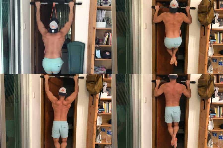 Pull-ups are one of the best bodyweight exercises you can do to build a V-shaped body at home.