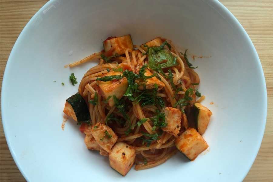 Chicken arrabiata.