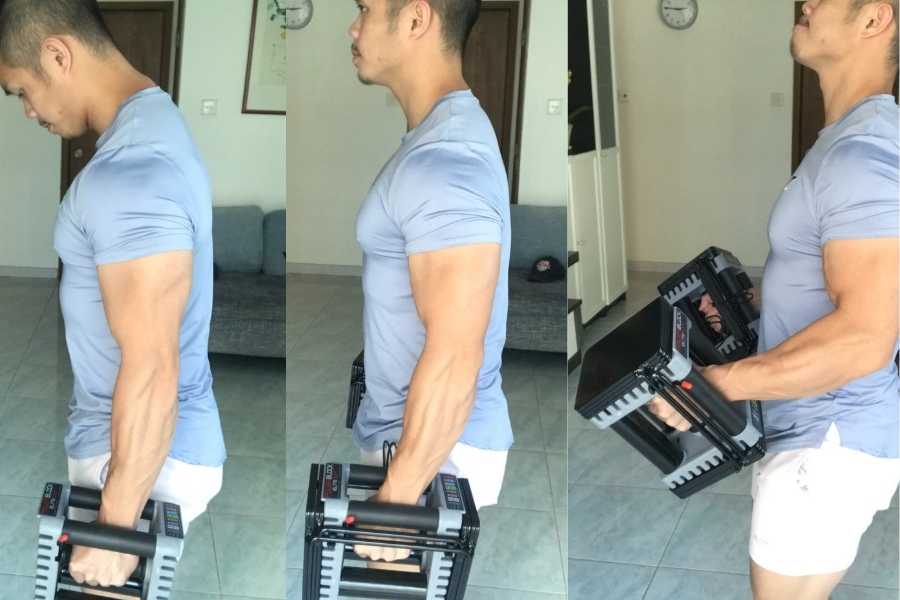 Example of how to progressive overload on dumbbell curls.