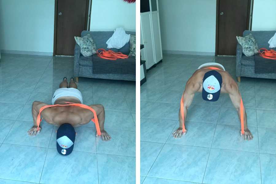 How to use resistance bands to make push-ups more effective.