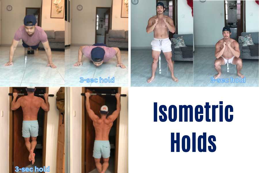 How to do isometric holds to make bodyweight exercises more difficult and effective to build muscle.