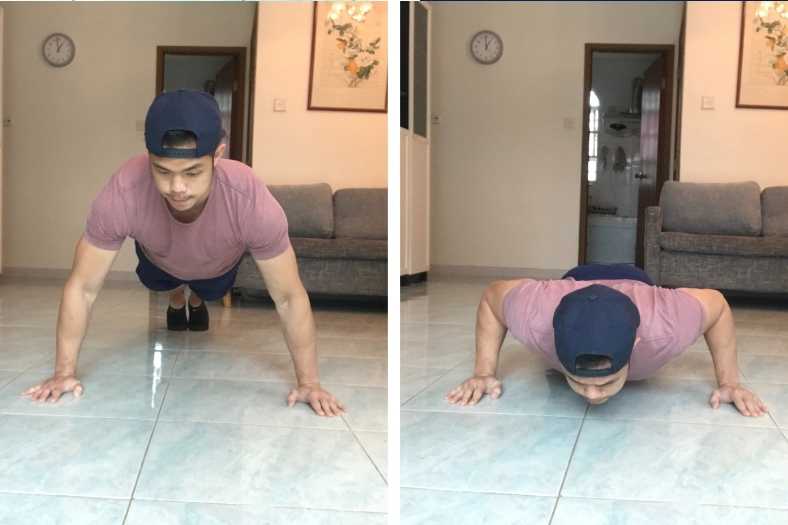 Press-ups are a bodyweight exercise that works the upper body muscles.