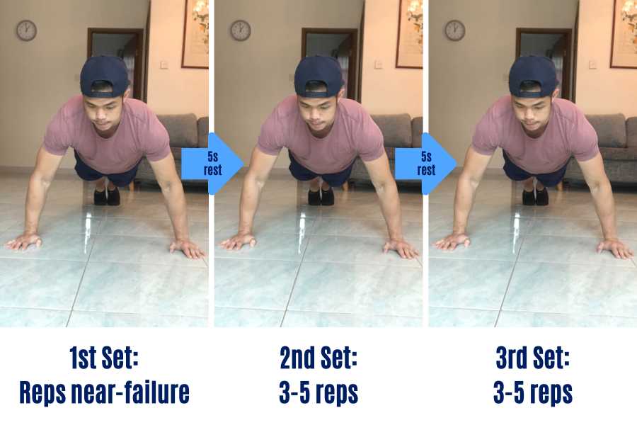 How to do rest pause training to make bodyweight exercises harder and more effective for hypertrophy.